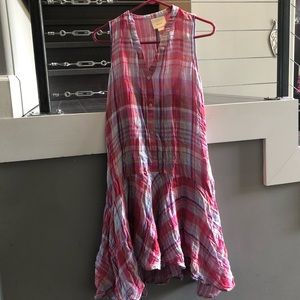 Anthropologie Maeve dress plaid, sleeveless